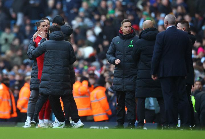 Liga Inggris: Manchester City vs Liverpool 1-1, Darwin Nunez bertengkar dengan Pep Guardiola