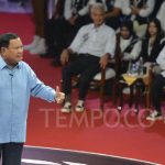 Debat calon presiden Drone Emprit menyebut Prabowo mendapat sentimen negatif tertinggi setelah Anies dan Ganjar